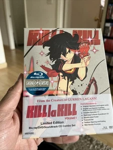 Kill La Kill Volume 1 Limited Edition SEALED Blu-Ray/DVD/Soundtrack CD combo - Picture 1 of 4