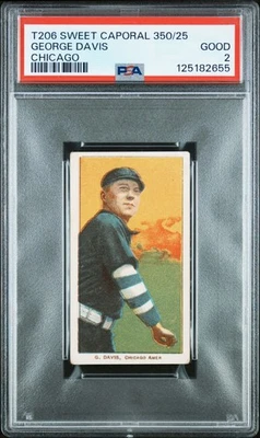 1909 - 11 T206 - George Davis 350 工厂编号 25 后遥控 PSA 2 — 第 1/2 张图片