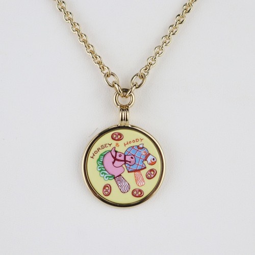 HERMÈS HERMES Medaglia Divertente Gelato Pm Collana H984411F Oro Palladio Multicolore P