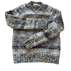 Express Herren Pullover gestreift Wollmischung V-Ausschnitt - Bild 1 von 4