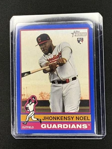 2025 Topps Heritage - #79 Jhonkensy Noel Blue Border Rookie - Picture 1 of 2