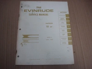 Evinrude Fastwin 1968 modelos de 18 HP manual de servicio - Imagen 1 de 1