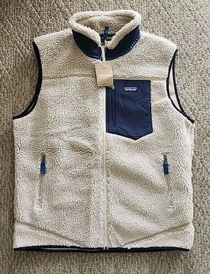 NWT New Patagonia Men's Classic Retro X Fleece Vest  Color Natural Blue Size XL  - Image 1 of 4