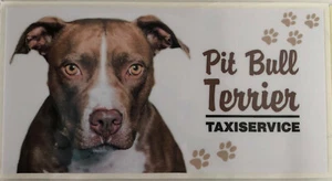 Aufkleber Auto Taxiservice Taxi Hund - Rasse: Pitt Bull Terrier 16 x 8,5cm - Bild 1 von 1