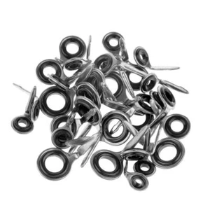 40pcs Raft Fishing Rod Guides Tip Repair Rod Parts Eye Rings - Picture 1 of 8