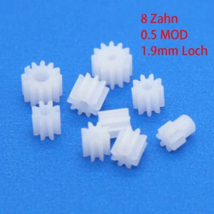 Kunststoff Zahnrad 8 Zahn Zahnräder für 2mm Motor Welle Spielzeug DIY Getriebe - Picture 1 of 9