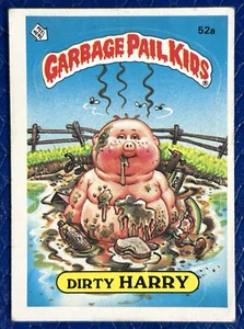 1985 Topps Garbage Pail Kids 2nd Series 2 Dirty Harry 52a Matte 1 Star - Picture 1 of 2