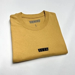 Team Sesh Bones T-Shirt Herren Large gelb Merch Classic OG Crown Logo senf - Bild 1 von 9