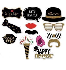Happy New Year's Eve Party Decoration Photo Booth Props Supplies - Picture 1 of 5