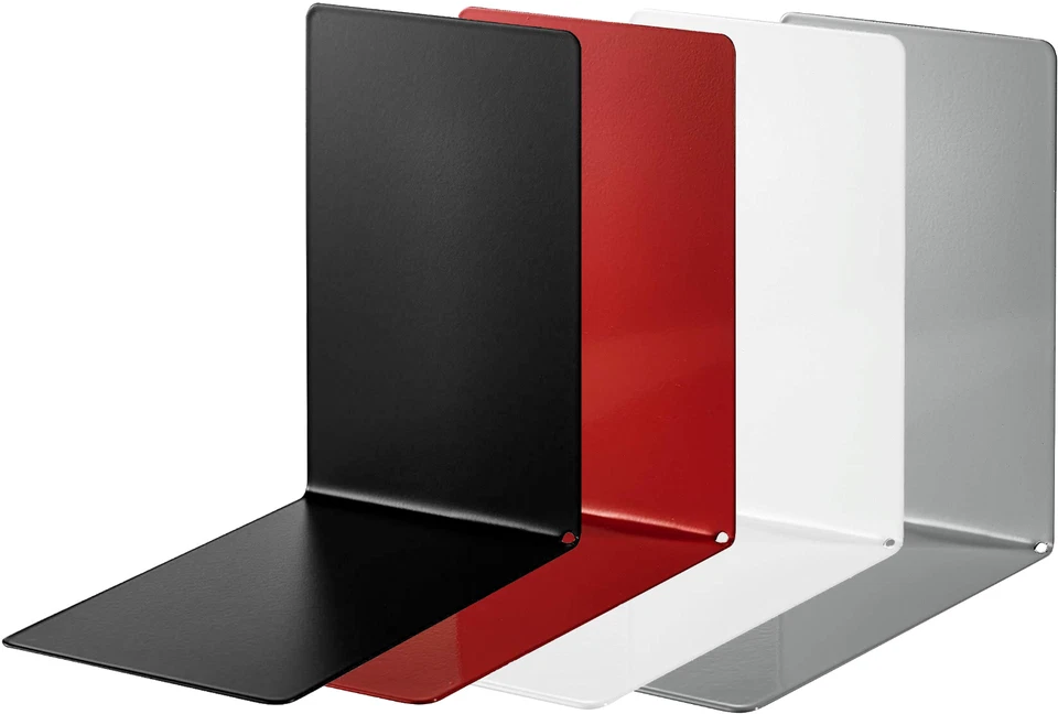 ALCO Buchstützen Metall verschiedene Farben und Größen jeweils 1 Paar (2 Stück) - Bild 1 von 1