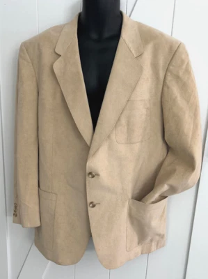 Мужской замшевый костюм Belridge Blazer куртка спортивное пальто винтажный 70-х 1970-х диско 40 - Изображение 1 из 4