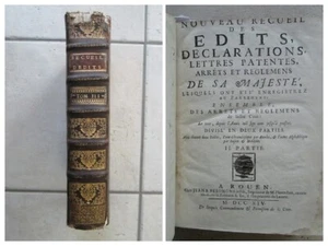 NOUVEAU RECUEIL DES EDITS, déclarations, lettres patentes, II° partie, 1714. - Picture 1 of 24