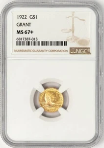 1922 $ Grant Gold Dollar MS67+ NGC 948252-1 - Picture 1 of 4