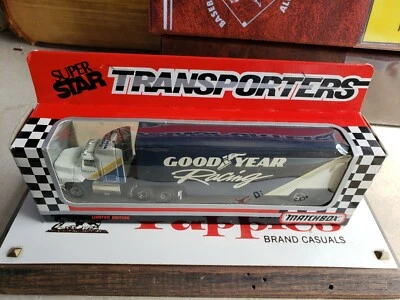 Matchbox Super Star Transporters GoodYear Racing Huggins Tires Sales CY104 1992 - Image 1 of 4