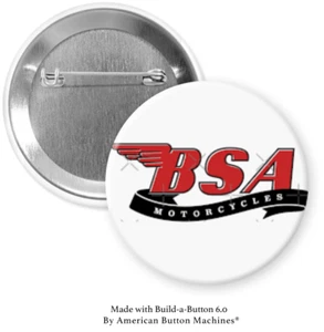 BSA Old School Motorcycle 2.25" Pinback Button Badge - Picture 1 of 1