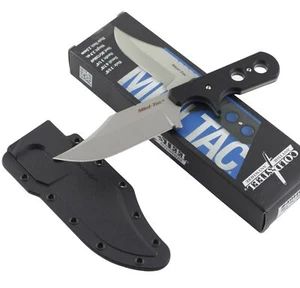 Cold Steel Mini Tac Bowie Fixed Blade Knife Neck Sheath Black Handle - Picture 1 of 2
