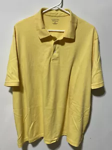 Lands' End Men Polo Shirt Top Size XL X-Large Traditional Fit Yellow A235 -16 - Picture 1 of 3