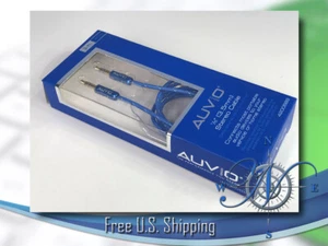 Stereo Cable Auvio 1/8in 3.5mm 3 Ft Blue 4200804 Car Home Gold-plated - Picture 1 of 2