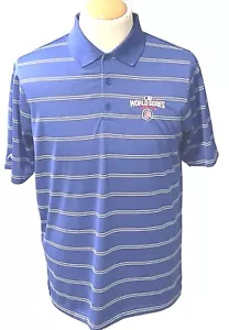 Chicago Cubs 2016 World Series Champions Antigua Polo Dress Golf Shirt - Men's L - Picture 1 of 8