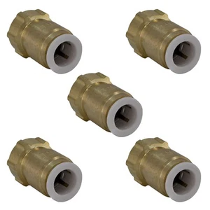 Adaptador de latón roscado hembra de compresión Quick Connect 3/8"" x 3/8"" (paquete de 5) - Imagen 1 de 11