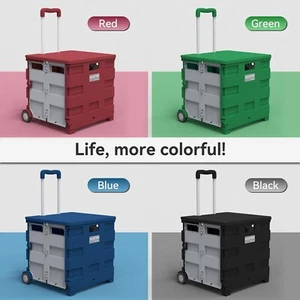 Carro utilitario móvil plegable plegable con ruedas caja carro - Imagen 1 de 5