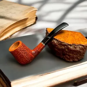 Bruyère Pfeife Rauchen Tabakpfeife Freehand Artisan Holzpfeife Rusticated Bowl - Bild 1 von 10