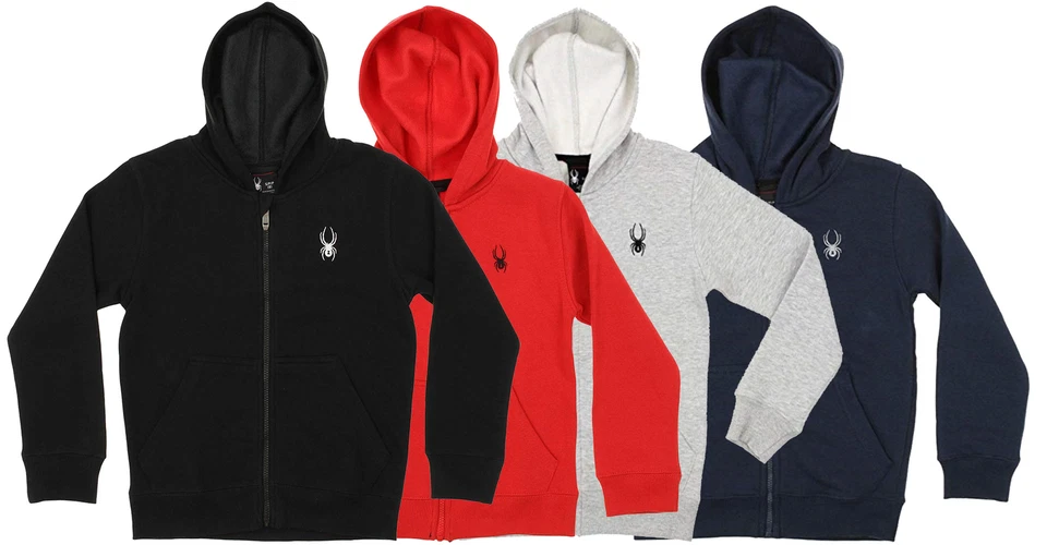 Sudadera con capucha Spyder Kids (4-7) cremallera completa, opciones de color Foto 1 de 1
