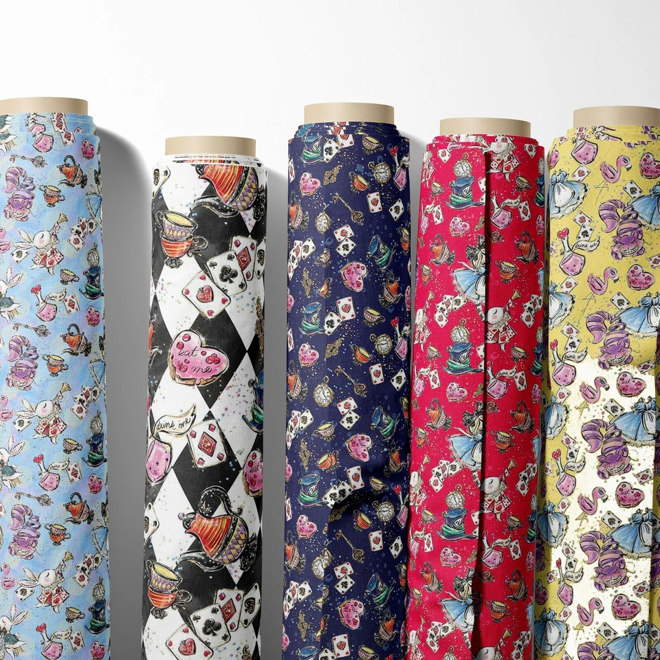 DISCOVER LIFESTYLE & FASHION FABRICS 100% Cotton Wonderland Fantasy Print Novelty Kids Children Craft Fabric | FQ