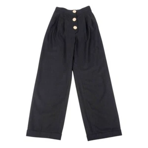 Chanel Vintage Pant High Waist Full Leg Big CC Buttons 36 / 4 mint - Picture 1 of 6