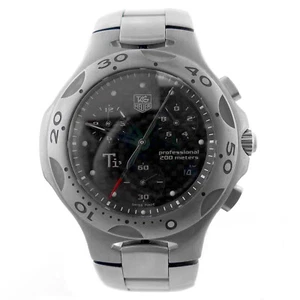 TAG HEUER KIRIUM CL1180 QUARTZ PROF BLACK DIAL Ti5 TITANIUM CHRONO MENS WATCH - Picture 1 of 7