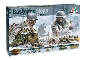 Bastogne Siege 80 Years Diorama Battle Set 1:72 model kit kit kit di montaggio Italeri 6186 - Foto 1 di 2