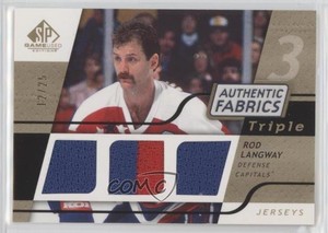 2008-09 SP Game Used Edition Authentic Fabrics Triple Gold /25 Rod Langway HOF