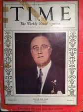 Time Magazine: January 2, 1933: FDR named Man of the Year