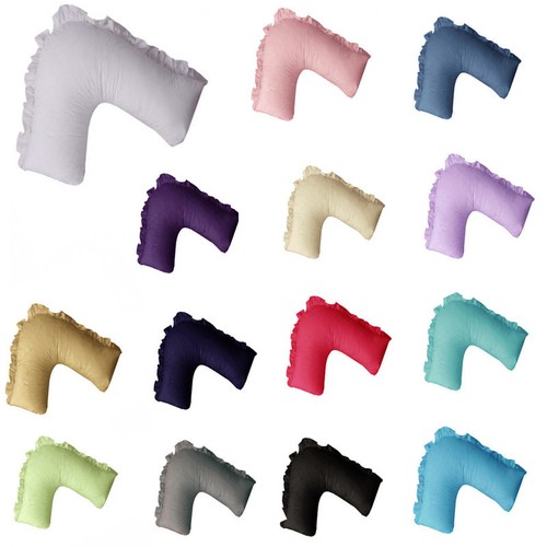 Double Stitched Satin Tri Boomerang V Shape Pillowcase Pillow Case