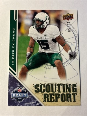 2009 Upper Deck Draft Patrick Chung Patriots Oregon Ducks 1/50 & 1/125!! - Image 1 of 4