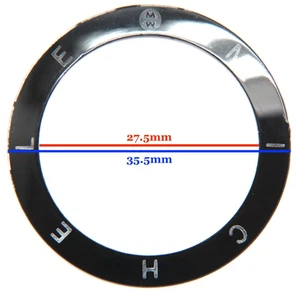 MICHELE Black Bezel Insert Plastic 27.5mm Inner Diameter, 35.5mm Outer Diameter - Picture 1 of 3