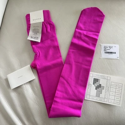 NWT Gucci Women’s Pink GG Tights Size Medium 100% Authentic - Image 1 of 4
