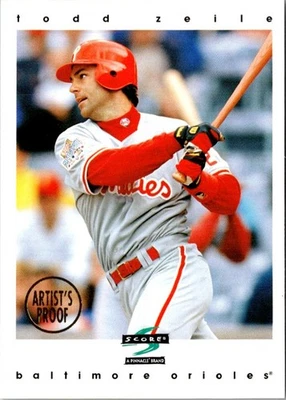 1997 Score Artist's Proofs White Border Todd Zeile #257 Baltimore Orioles - Image 1 of 2