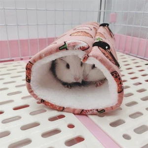 Plush Tunnel Nest Ultra-Soft Pet Channel 2PCS Guinea Pig Hamster Warm Channel ~ - Picture 1 of 17