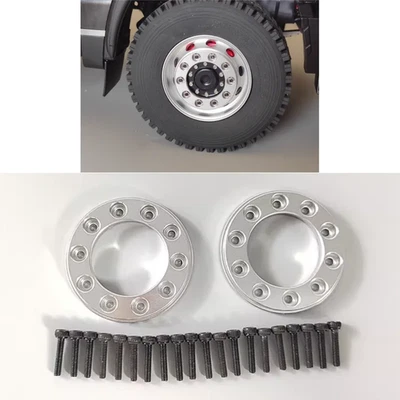 Protector de cubo de rueda para remolque de camión Tamiya 1/14 RC Scania Benz piezas hágalo usted mismo Foto 1 de 4