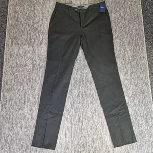Pantalones HACKETT Kensington ajustados para hombre Reino Unido W36 L36 verde oscuro con cremallera *Leer por favor* - Imagen 1 de 18