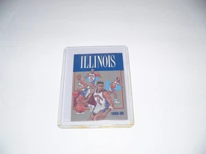 COLLEGE HOOPS Pocket SCHEDULE / ILLINOIS / 89-90 FLying Illini Gill - Bild 1 von 2