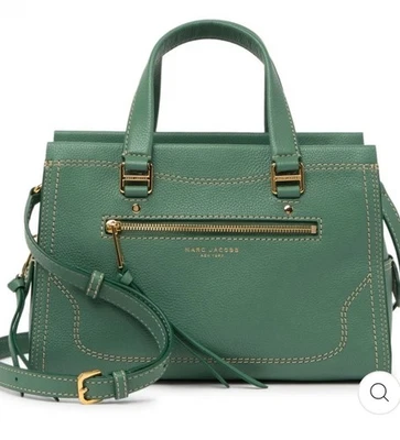 Cartera de cuero Marc Jacobs verde salvia tamaño mediano Foto 1 de 4