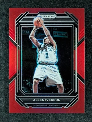 2023 Panini Prizm Draft Picks ALLEN IVERSON 186/299 Red Prizm SP #77 - Image 1 of 3