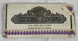 New Old Stock AFC Tatting Edging Purple Trim ~ 3yds - Picture 1 of 5