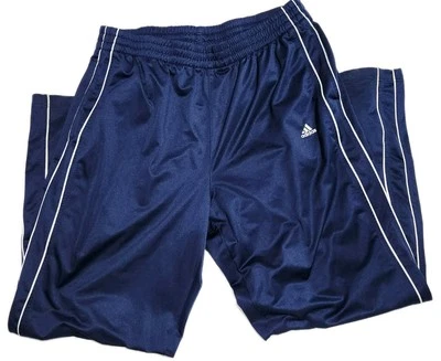 Pantalones Adidas Para Hombre Azul 3 Rayas Mezcla Algodón Cordón Activo Joggers 2XL XXL  Foto 1 de 4