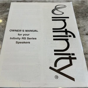 INFINITY RS SERIES SPEAKERS OWNER'S MANUAL RS 1001-6001 - Picture 1 of 4