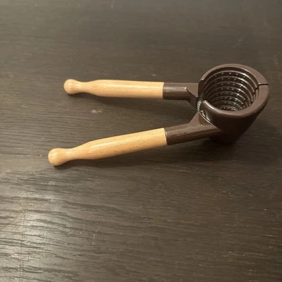 Vintage Heavy Duty Walnuts/Peacans/ METAL Cone Nut Cracker With Wood Handles. - Image 1 of 4