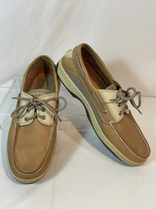 Sperry Top-Sider Brown Beige Men’s Loafer Prep Fisherman Core Boat Shoes 10.5 - Picture 1 of 10