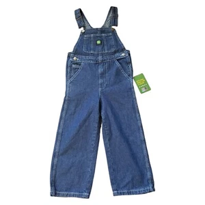 John Deere Overalls Bibs Youth Size 5 Denim Blue Jean Kids NWT - Picture 1 of 9